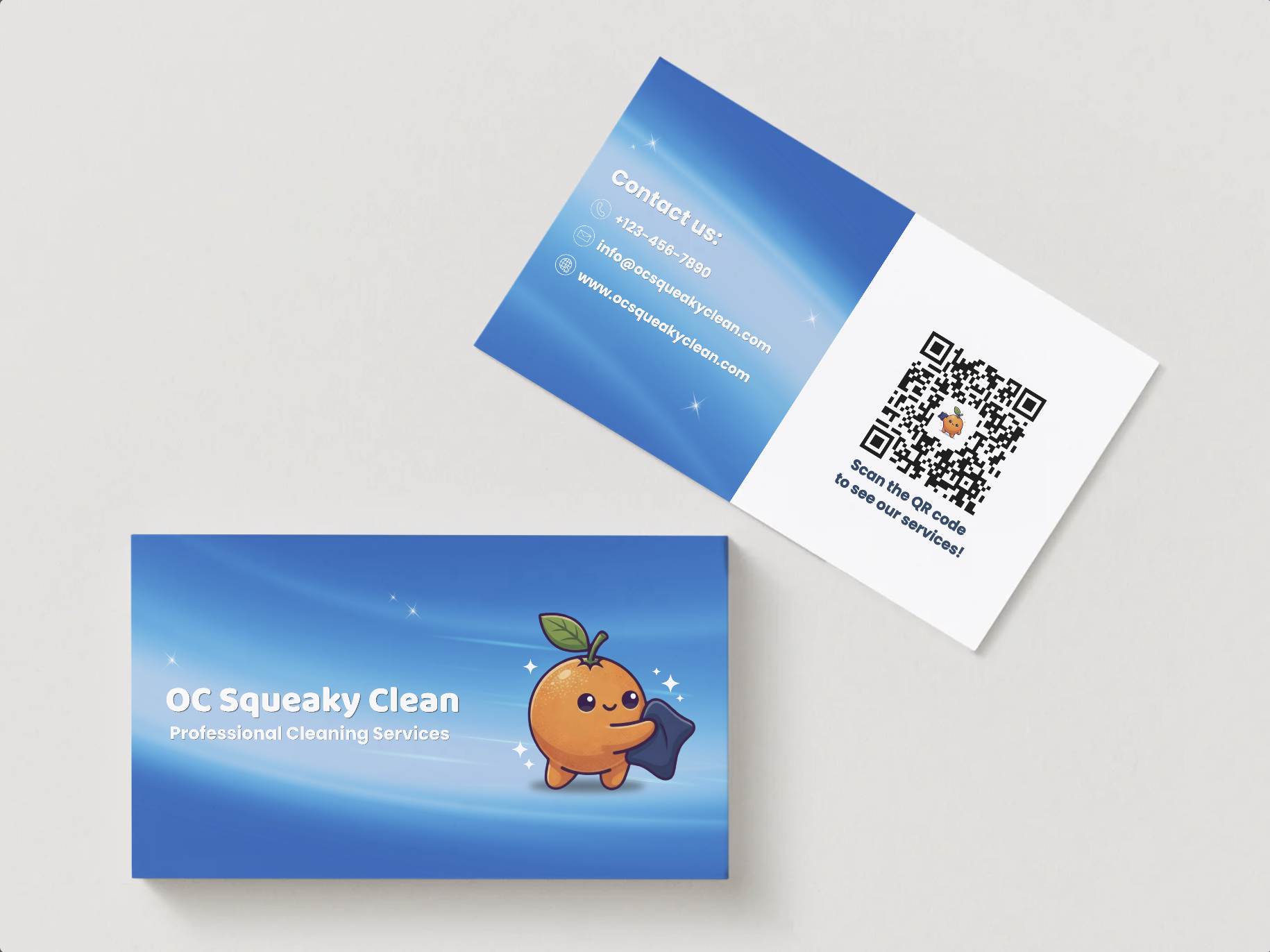 OC Squeaky Clean business card